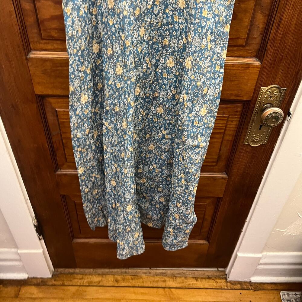 Zimmermann Carnaby Ruffle Neck Long Dress sz 4 US Indigo Blue NWT's $475 - Picture 15 of 16